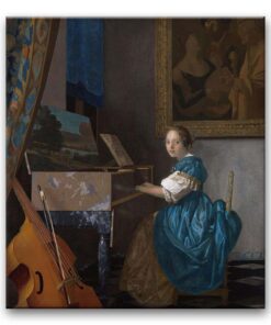 Obraz Jan Vermeer - Dziewczyna siedząca przy klawesynie