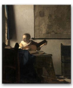 Obraz Jan Vermeer - Kobieta z lutnią