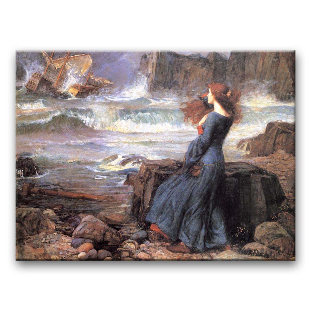 Obraz John William Waterhouse - Miranda - burza