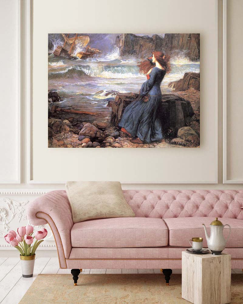 Obraz John William Waterhouse - Miranda - burza - obrazek 2