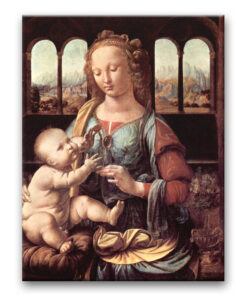 Obraz Leonardo da Vinci - Madonna z goździkiem