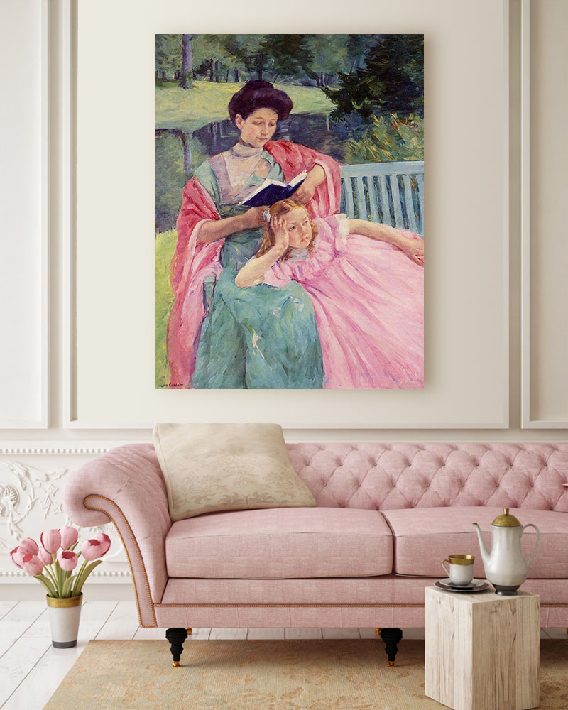 Obraz Mary Cassatt - Augustyna czytająca córce - obrazek 2