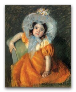 Obraz Mary Cassatt - Dziecko w pomarańczowej sukience