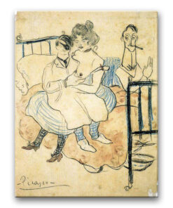 Obraz Pablo Picasso - Pablo Picasso i Sebastian Junyer-Vidal przybywają do Paryża II
