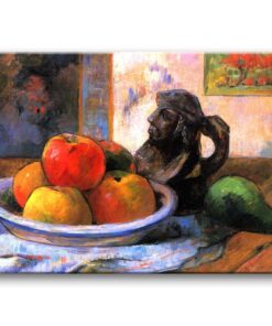 Obraz Paul Gauguin - Martwa natura z jabłkami, gruszką i ceramicznym dzbankiem