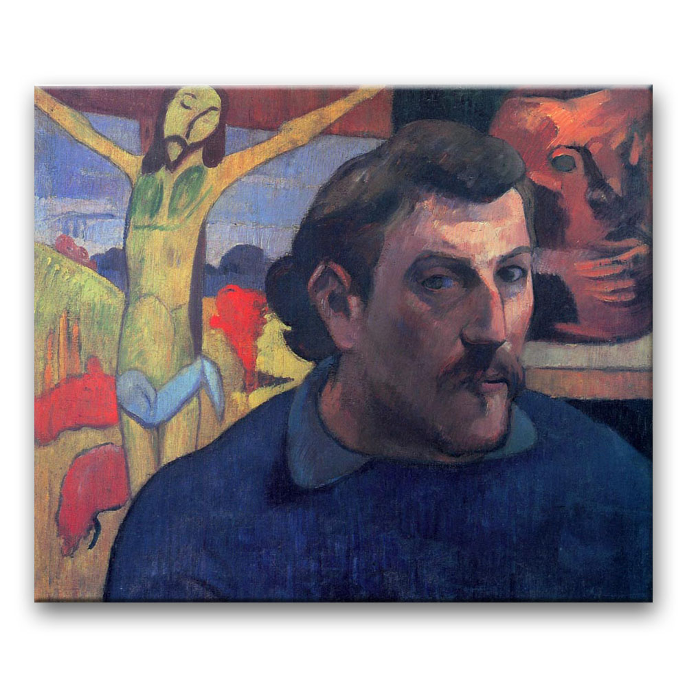 Obraz Paul Gauguin - Autoportret z Żółtym Chrystusem