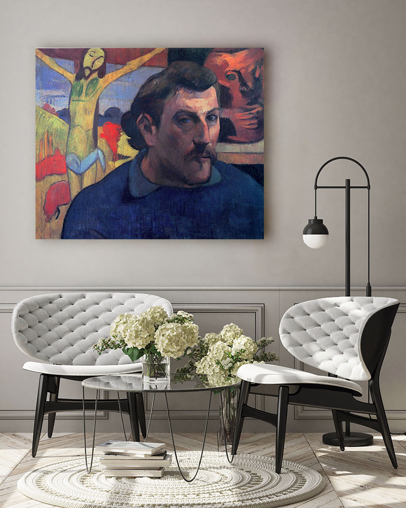 Obraz Paul Gauguin - Autoportret z Żółtym Chrystusem - obrazek 3