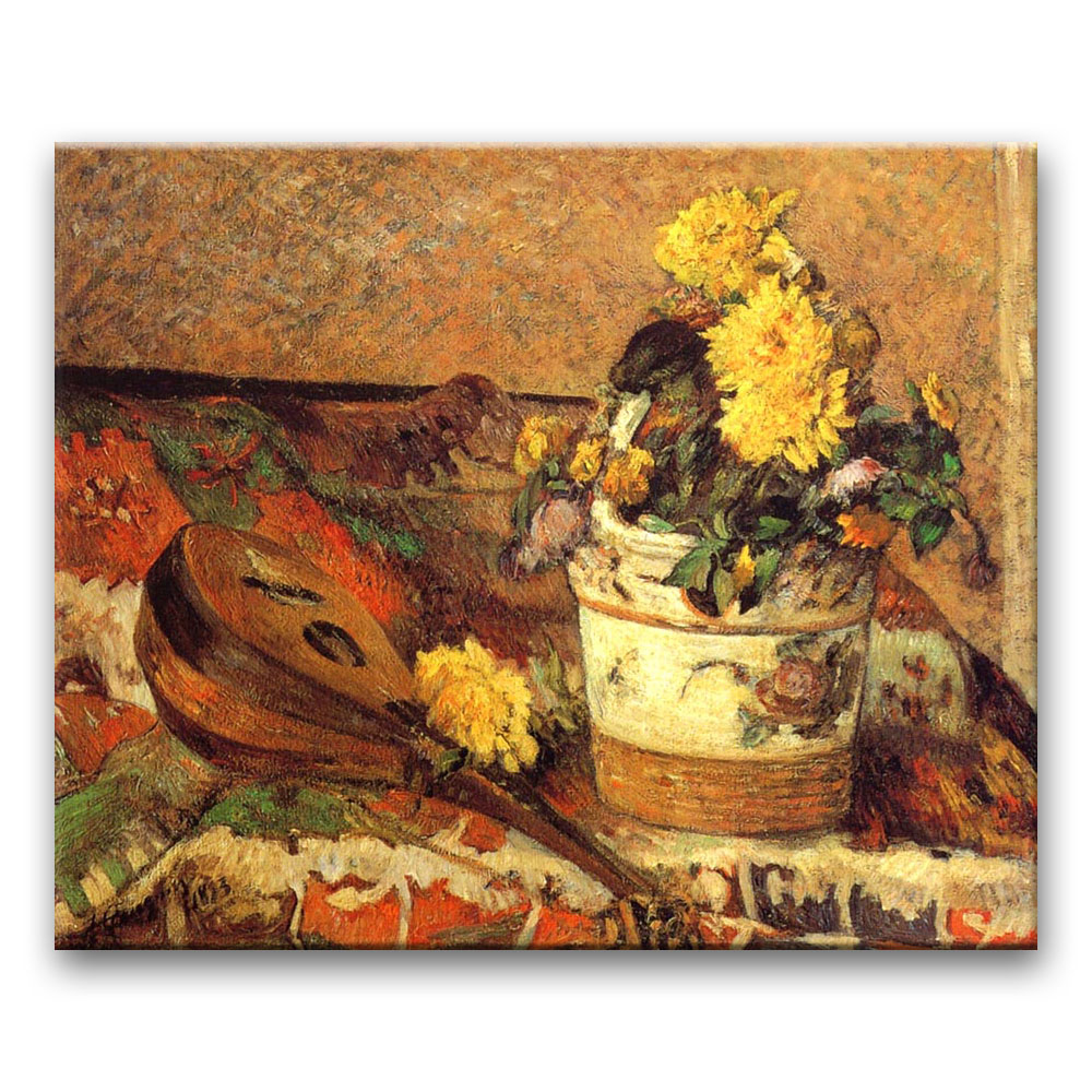 Obraz Paul Gauguin - Mandolina i kwiaty