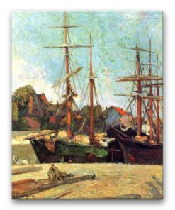 Obraz Paul Gauguin - Szkuner i trójmasztowiec