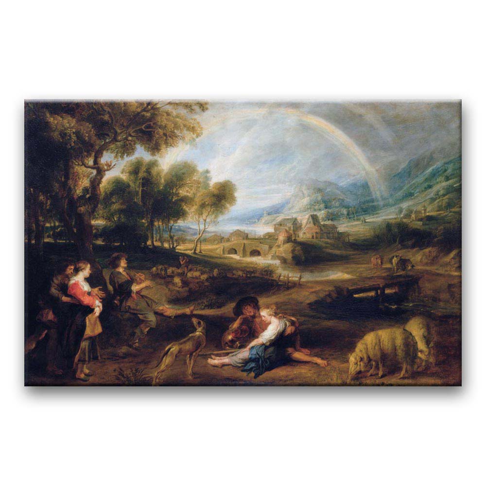 Obraz Peter Paul Rubens - Pejzaż z tęczą (1632 r.)