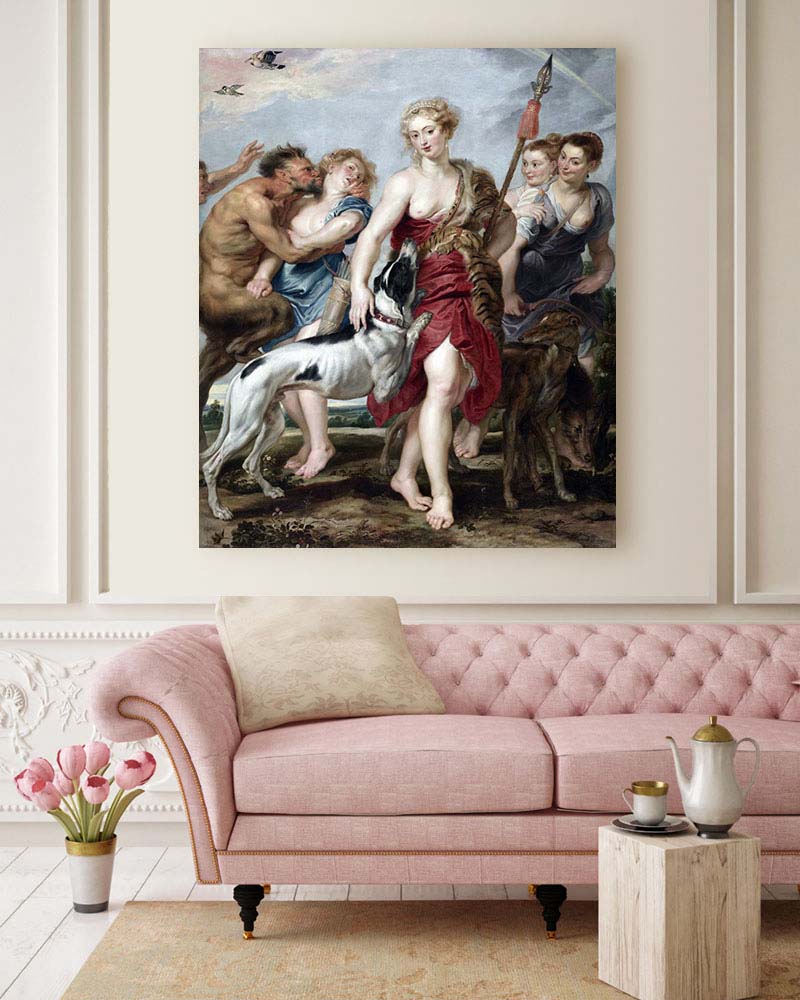 Obraz Peter Paul Rubens - Diana i nimfy na polowaniu (1615 r.) - obrazek 2