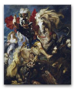 Obraz Peter Paul Rubens - Św. Jerzy walczący ze smokiem