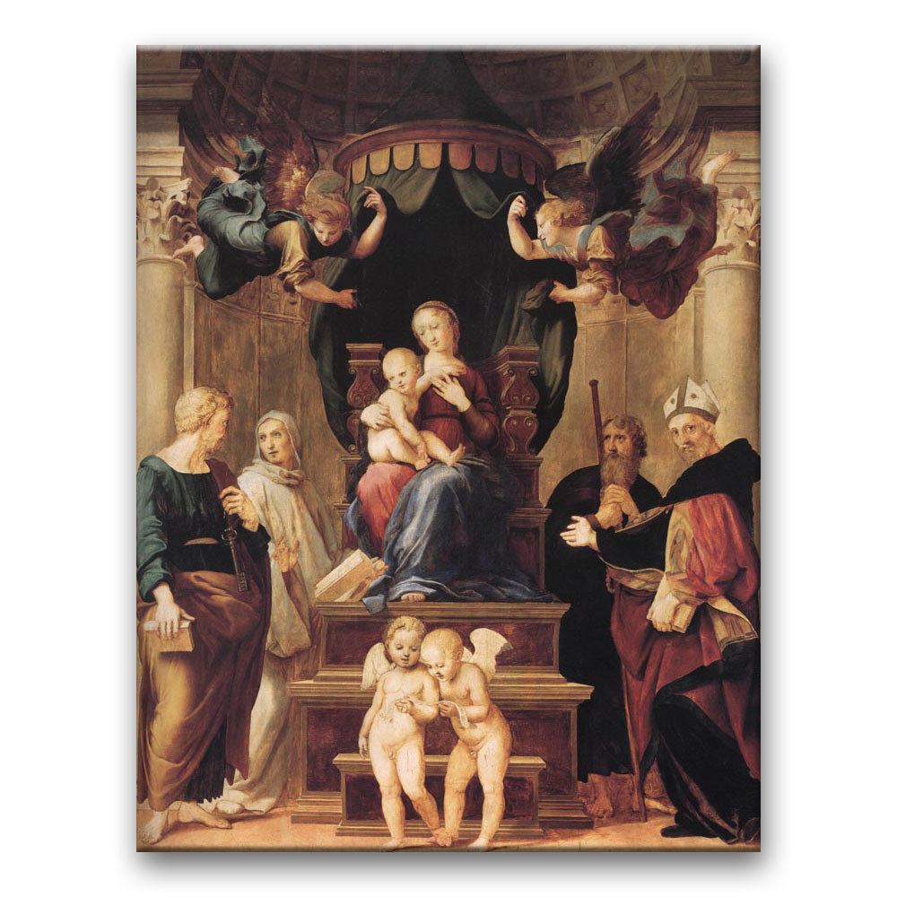 Obraz Rafael Santi - Madonna pod baldachimem