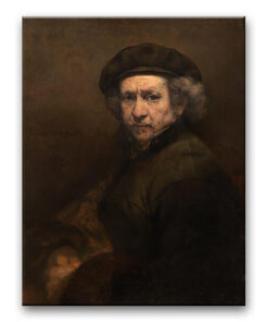 Obraz Rembrandt - Autoportret z postawionym kołnierzem