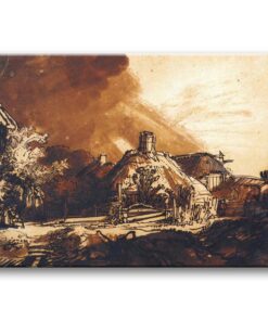 Obraz Rembrandt - Chaty podczas burzy