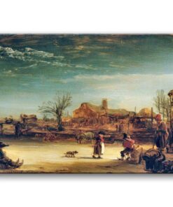 Obraz Rembrandt - Pejzaż zimowy