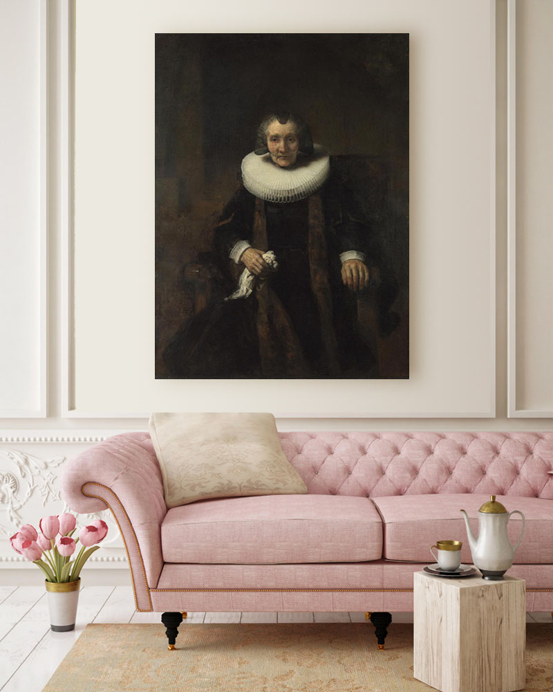 Obraz Rembrandt - Portret Margarethy de Geer - obrazek 2