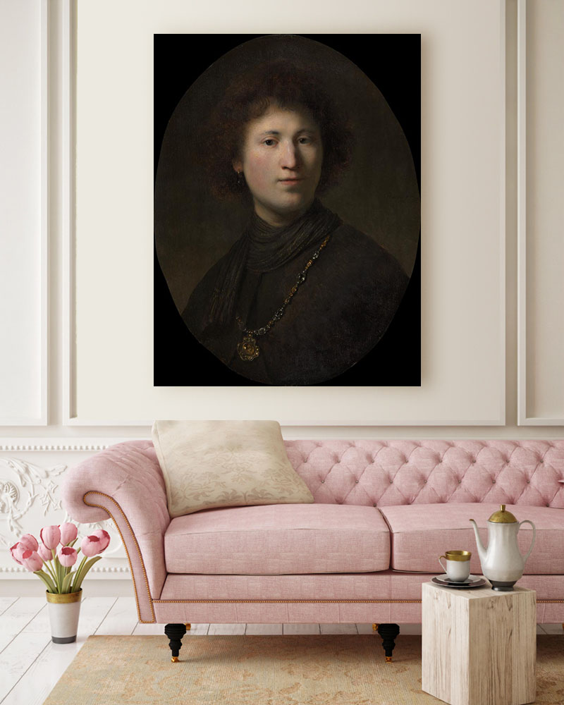 Obraz Rembrandt - Portret młodego mężczyzny z łańcuchem - obrazek 2