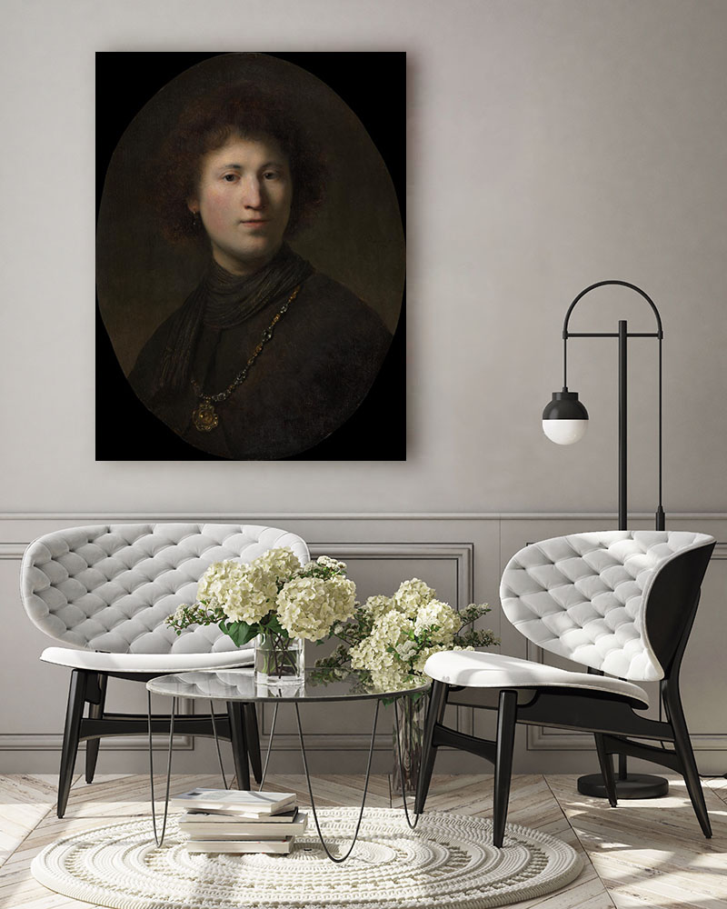 Obraz Rembrandt - Portret młodego mężczyzny z łańcuchem - obrazek 3