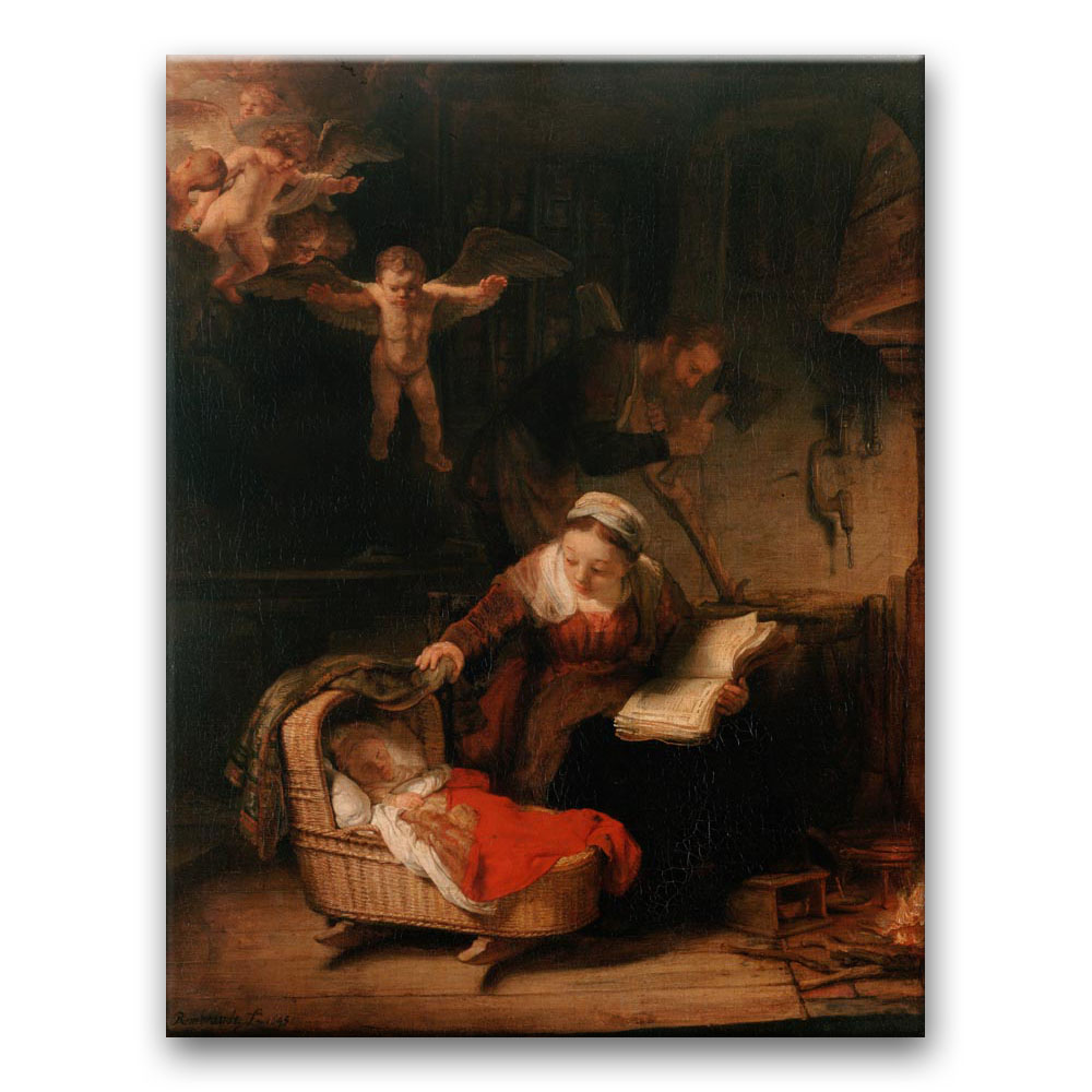 Obraz Rembrandt - Święta Rodzina z aniołami