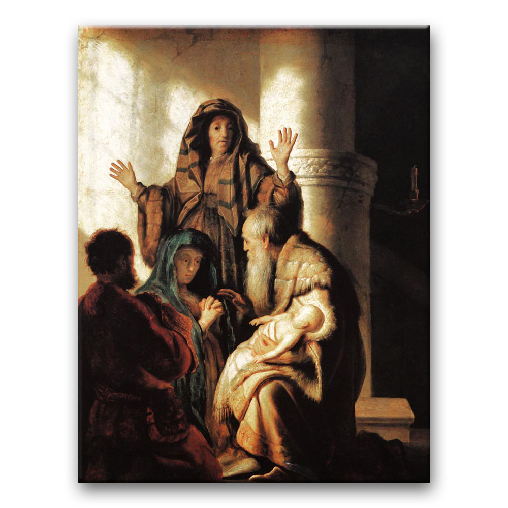 Obraz Rembrandt - Symeon w świątyni