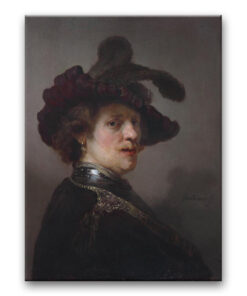 Obraz Rembrandt - Tronie mężczyzny w kapeluszu z piórami