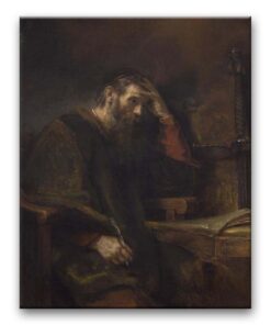 Obraz Rembrandt - Apostoł Paweł przy stole