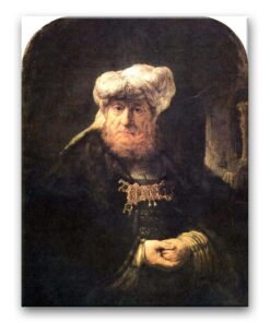 Obraz Rembrandt - Król Ozjasz porażony trądem