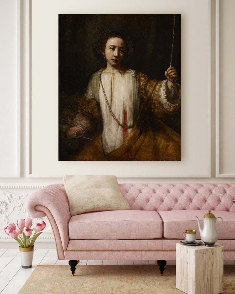 Obraz Rembrandt - Lukrecja (1666 r.) - obrazek 2