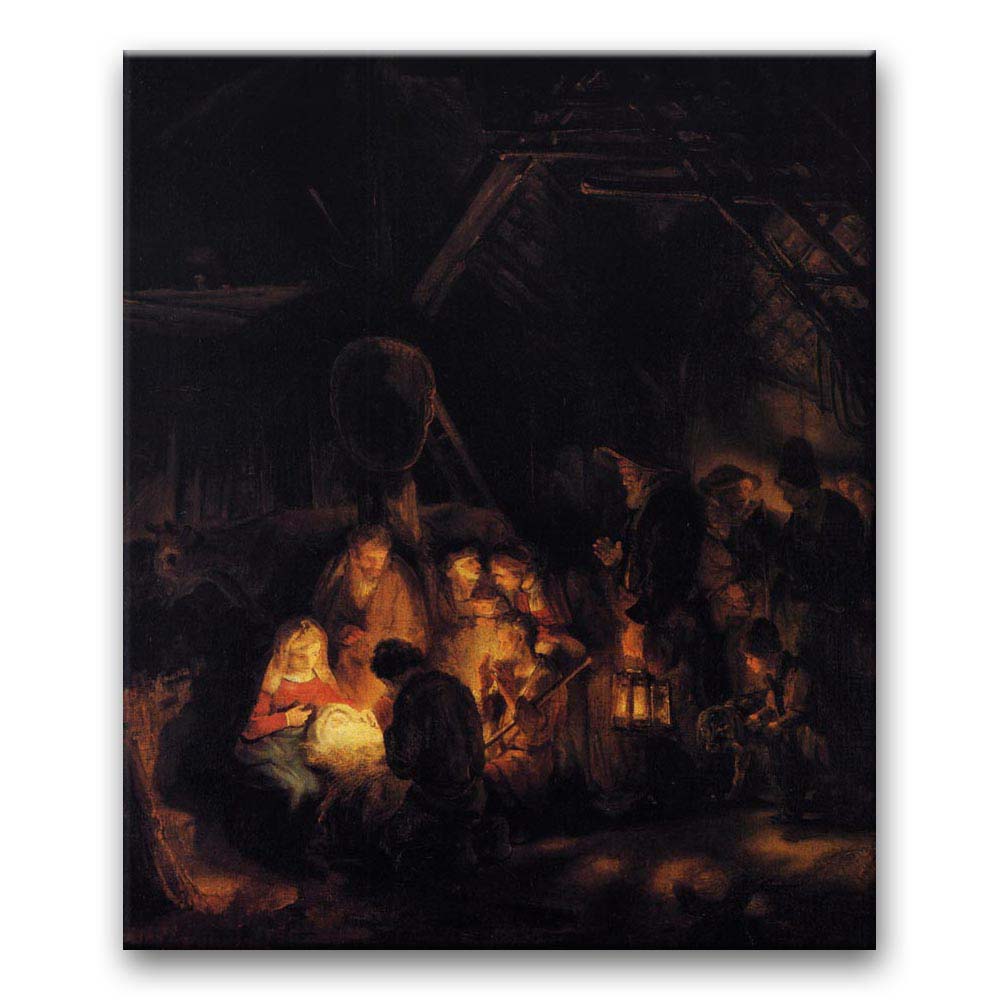 Obraz Rembrandt - Pokłon pasterzy
