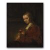Obraz Rembrandt - Portret kobiety z goździkiem