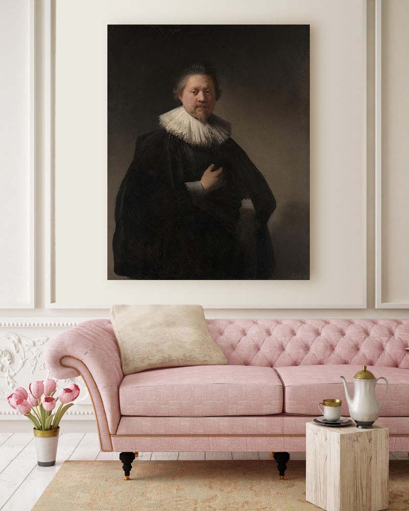 Obraz Rembrandt - Portret mężczyzny, prawdopodobnie członka rodziny Van Beresteyn - obrazek 2