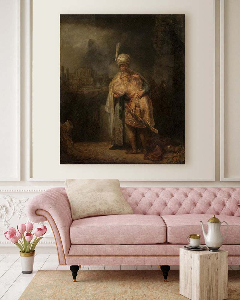 Obraz Rembrandt - Pożegnanie Dawida z Jonatanem - obrazek 2