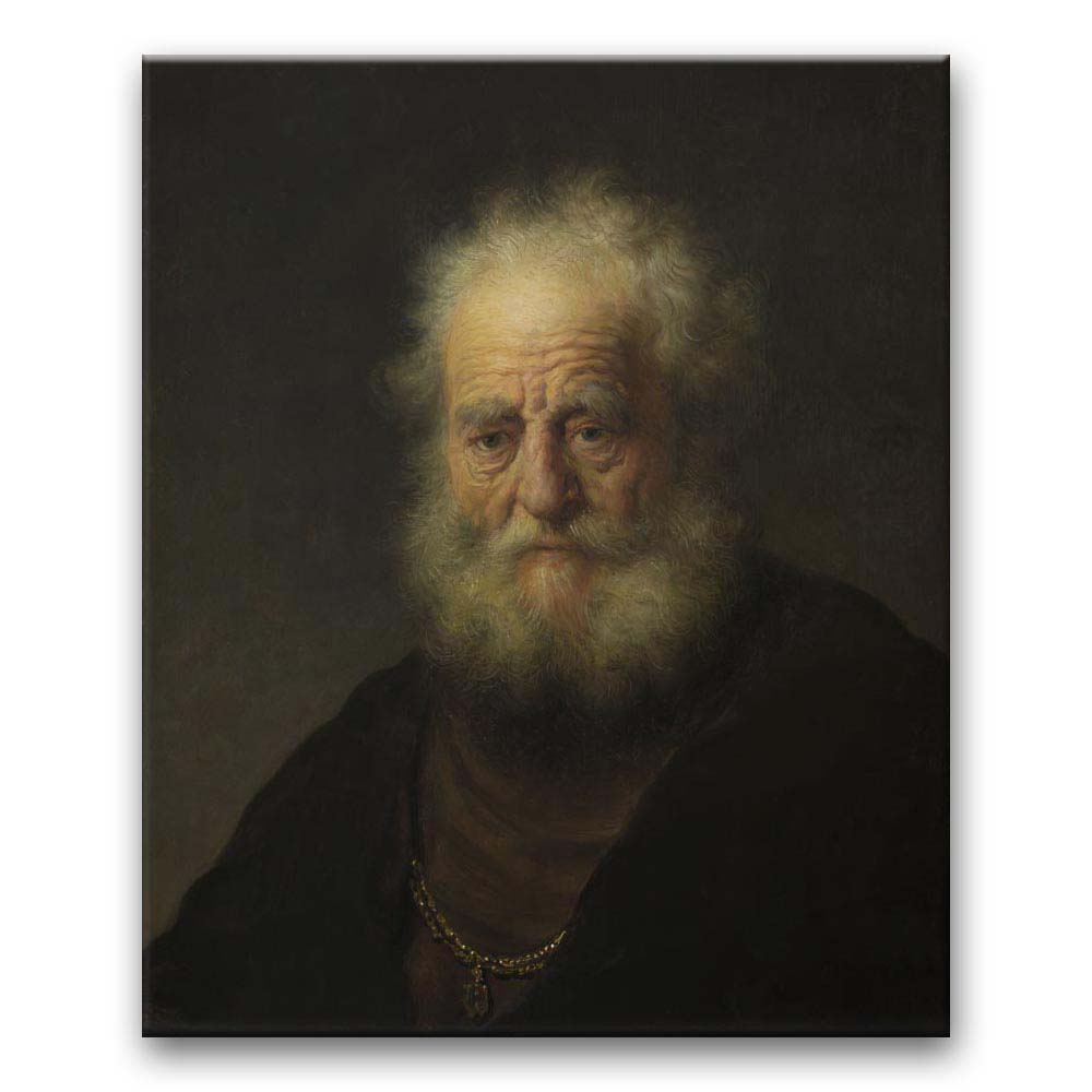 Obraz Rembrandt - Studium popiersia starego mężczyzny ze złotym łańcuchem