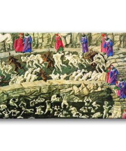 Obraz Sandro Botticelli - Dante Alighieri - Boska Komedia pieśń XVIII - Ósmy krąg piekła