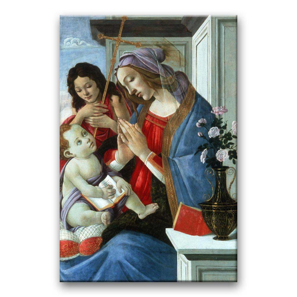 Obraz Sandro Botticelli - Madonna z Dzieciątkiem i Janem Chrzcicielem (1500r.)