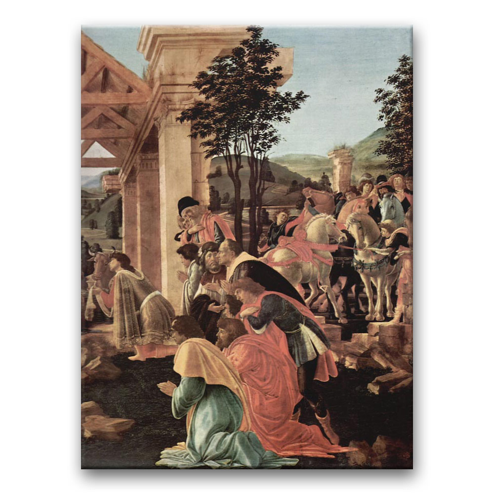 Obraz Sandro Botticelli - Pokłon Trzech Króli II (fragment)