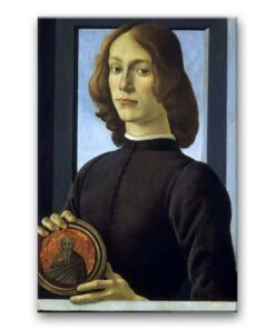 Obraz Sandro Botticelli - Portret młodego mężczyzny z medalionem