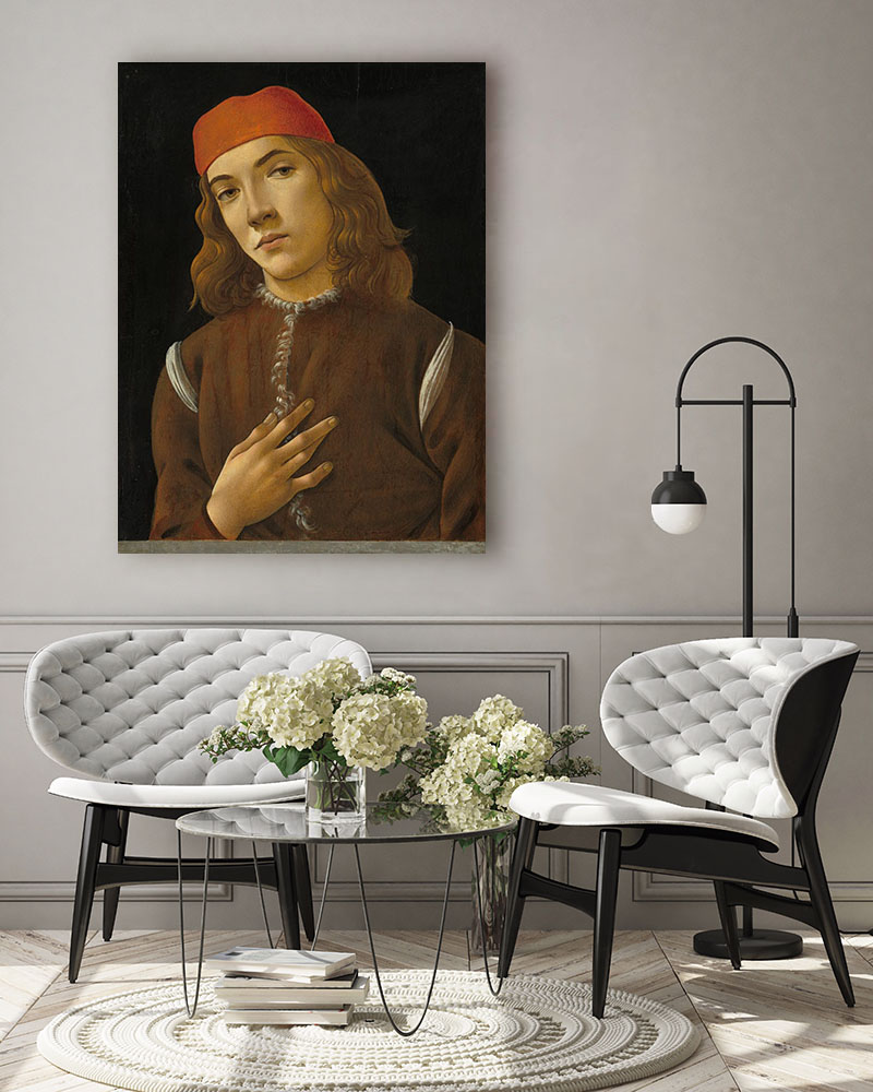 Obraz Sandro Botticelli - Portret młodego mężczyzny - obrazek 3