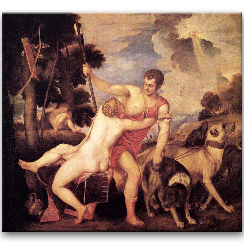 Obraz Tycjan - Wenus i Adonis