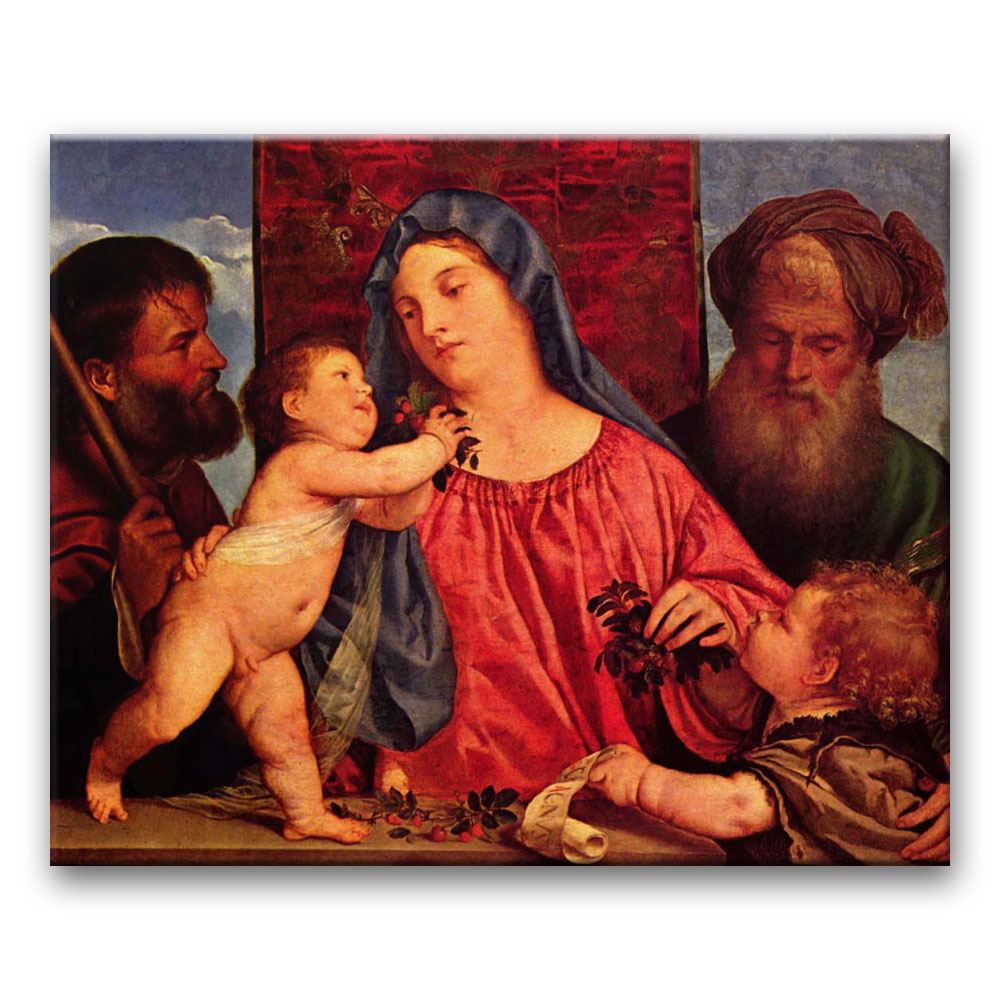 Obraz Tycjan - Madonna z czereśniami