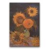 Obraz Vincent van Gogh - Martwa natura wazon z pięcioma słonecznikami