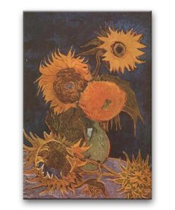 Obraz Vincent van Gogh - Martwa natura wazon z pięcioma słonecznikami