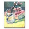 Obraz Vincent van Gogh - Kwitnąca gałązka migdałowca w szklance i książka