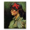 Obraz Vincent van Gogh - Portret kobiety z czerwoną wstążką