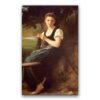 Obraz William-Adolphe Bouguereau - Dziewczyna robiąca na drutach