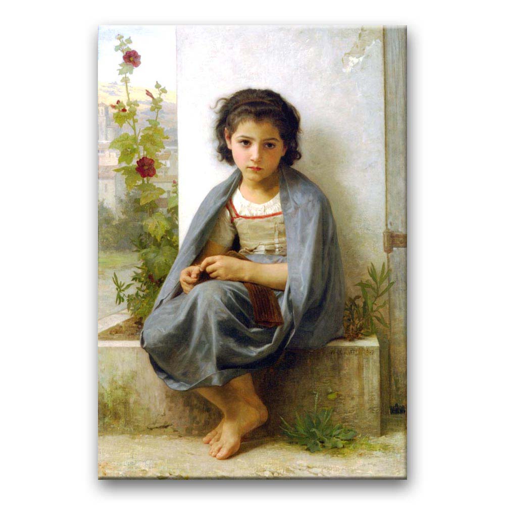 Obraz William-Adolphe Bouguereau - Mała dziewiarka