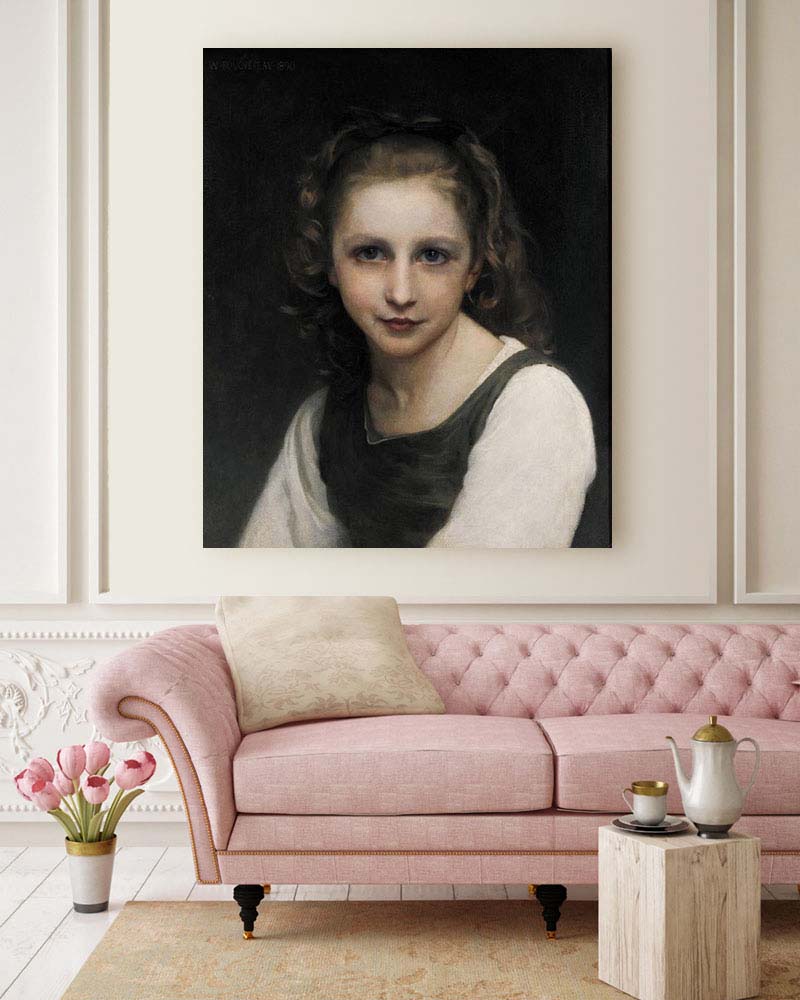 Obraz William-Adolphe Bouguereau - Portret młodej kobiety - obrazek 2