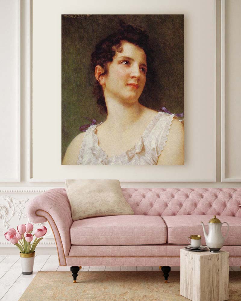 Obraz William-Adolphe Bouguereau - Portret młodej kobiety II - obrazek 2